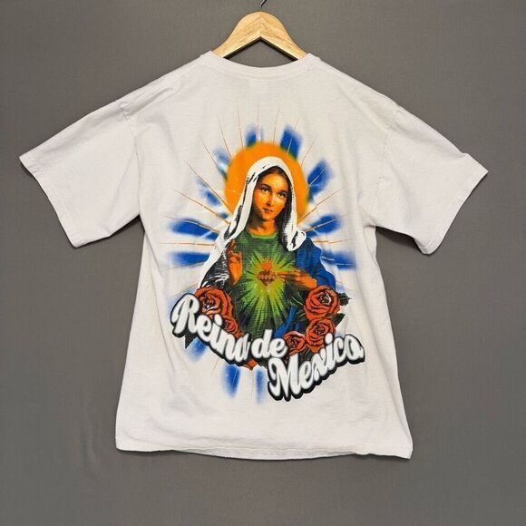 Mother Teresa White Short Sleeve 2000s Style T-Shirt Size Large - Picture 1 of 13